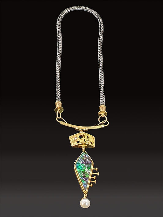 Boulder Opal Necklace with Keys