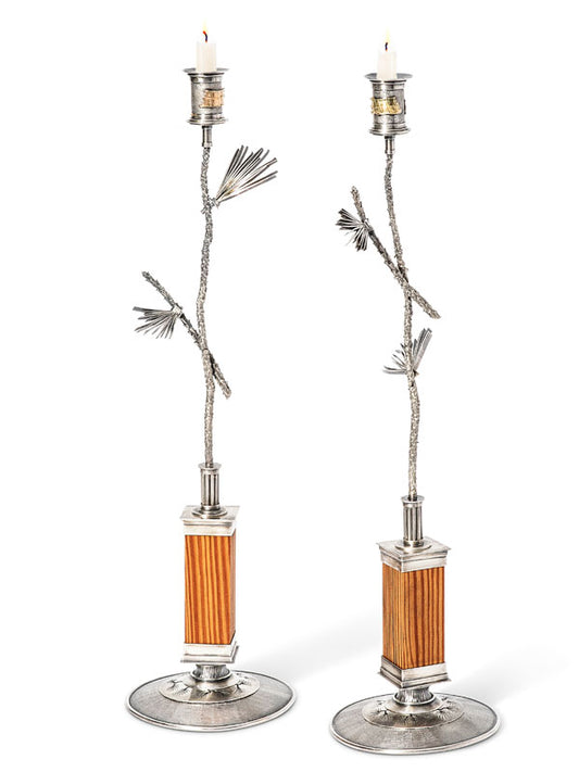 Candle Holders - Long Leaf Pine (Tall Pines) Set of 2